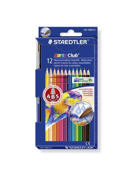 LÁPICES COLOR NORIS AQUARELL 144 10, ESTUCHE 12 PZAS STAEDTLER 144 10NC12