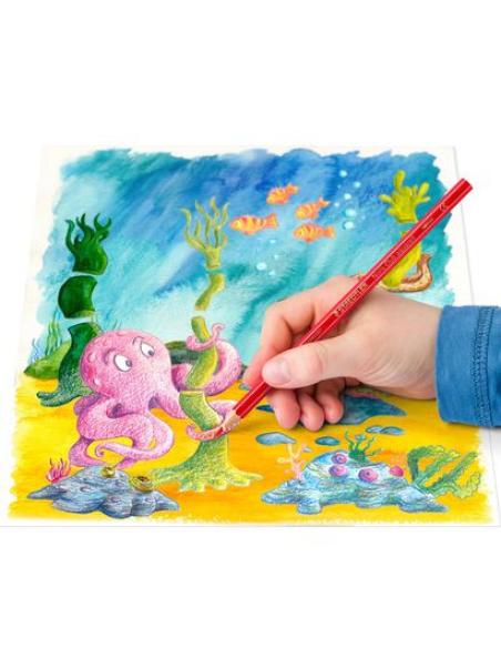 LÁPICES COLOR NORIS AQUARELL 144 10, ESTUCHE 12 PZAS STAEDTLER 144 10NC12