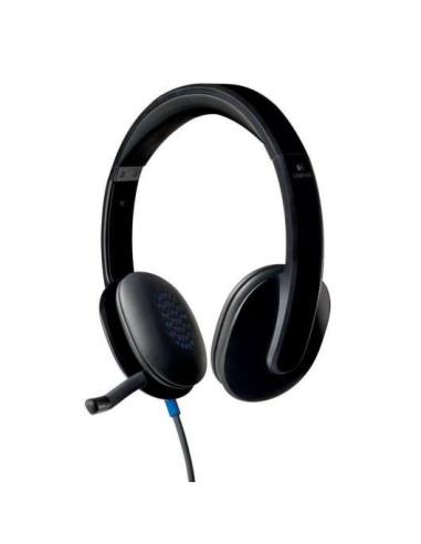 AURICULARES C/MICROFONO LOGITECH H540 / USB / ESTEREO / CANCELACION DE RUIDO / CONTROLES INTEGRADOS / DIADEMA ACOLCHADA / NEGRO 