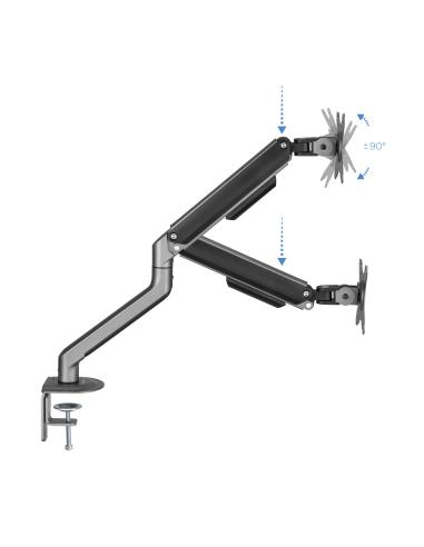 SOPORTE DE MESA MONITORTV GIRA INCLI 1 BRAZO 17-32 GRIS TOOQ DB4032TNR-G