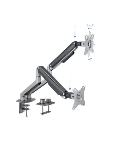 SOPORTE DE MESA MONITORTV GIRA INCLI 2 BRAZOS 17-32 GRIS TOOQ DB4132TNR-G