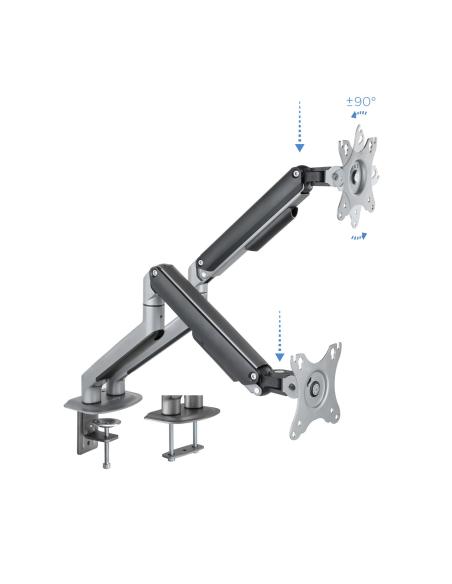 SOPORTE DE MESA MONITORTV GIRA INCLI 2 BRAZOS 17-32 GRIS TOOQ DB4132TNR-G