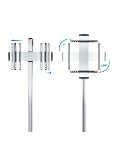 SOPORTE DE SUELO FIJO ALUMINIO TV 37-70 90 TOOQ FS2270M-B