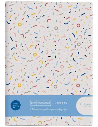 CUADERNO GRAPADO A4 50HOJAS PAUTA 3MM MR CON EJERCICIOS RUBIO MIQUELRIUS 8145.