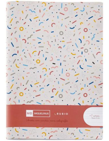 CUADERNO GRAPADO 4º 32HOJAS PAUTA 4MM MR CON EJERCICIOS RUBIO MIQUELRIUS 8142