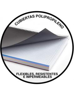 CUADERNO 100% RECICLADO NB-4 A4 120HOJAS TAPAS POLIPROPILENO MIQUELRIUS 6038 2