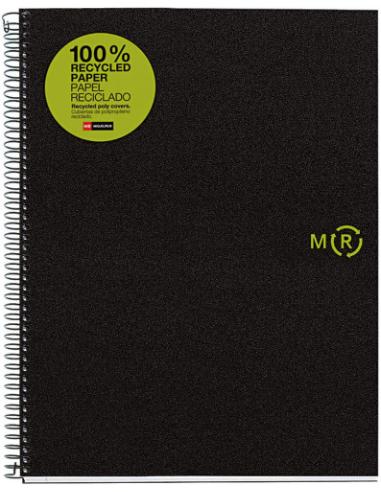 CUADERNO 100% RECICLADO NB-4 A4 120HOJAS TAPAS POLIPROPILENO MIQUELRIUS 6038