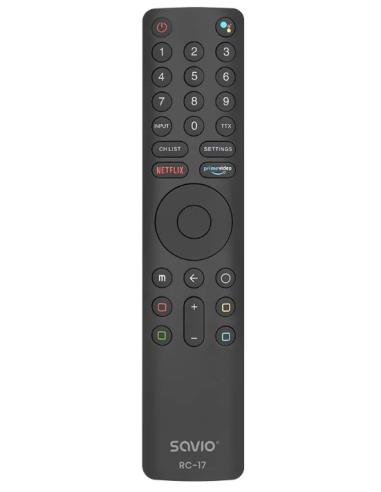 MANDO TV UNIVERSAL SAVIO RC-17 / COMPATIBLE CON XIAOMI SMART TV / TV BOX / BLUETOOTH / PILAS NO INCLUIDAS