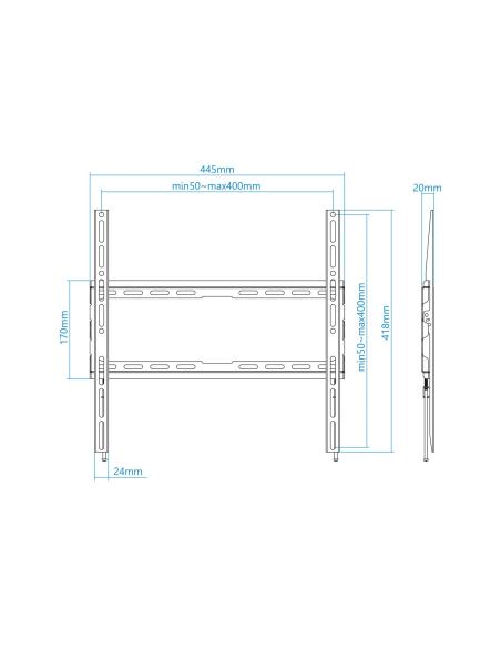 SOPORTE PARED MONITORTV 32-70 NEGRO TOOQ LP1070F-B