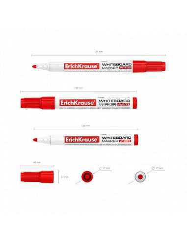 MARCADOR PIZARRA BLANCA W-500, COLOR: ROJO ERICH KRAUSE 12847