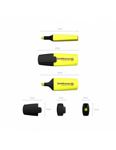 FLUORESCENTE VISIOLINE MINI, COLOR: AMARILLO ERICH KRAUSE 42753
