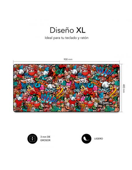 SUBBLIM Alfombrilla Ratón Graffiti XL Mouse Pad