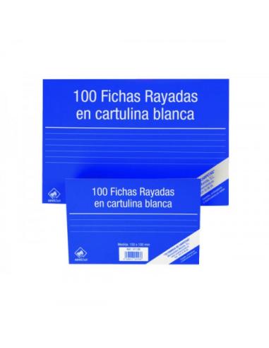 100 FICHAS DE CARTULINA LISA (200X120 MM) Nº. 4 MARIOLA 3114L