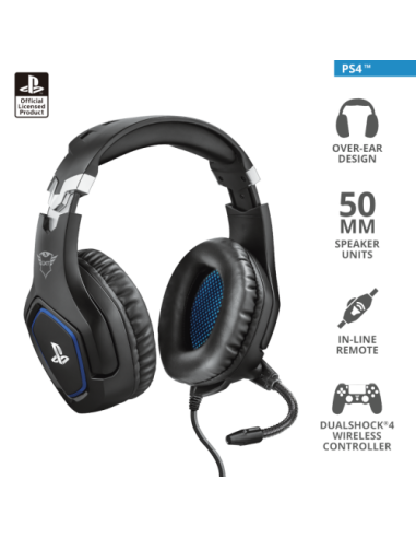 Trust GXT 488 Forze PS4 Auriculares Diadema Negro