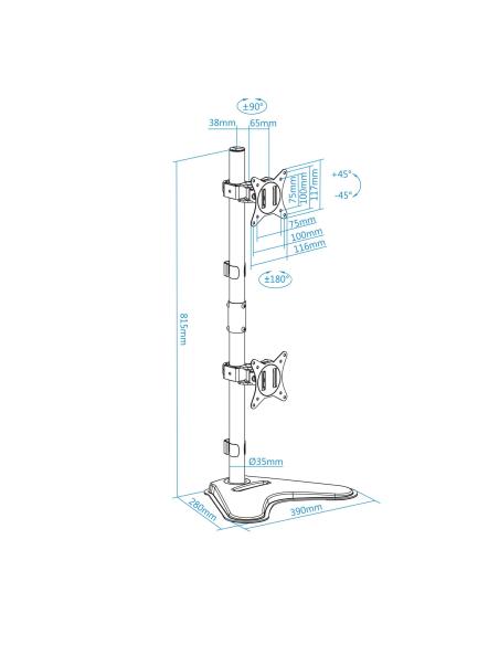SOPORTE DE MESA MONITORTV GIRA INCLI 2 BRAZOS 17-32 VERTI TOOQ DB1703TNV-B
