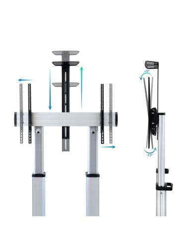 SOPORTE DE SUELO CON RUEDA TV 60-100 ALUMINIO TOOQ FS20300M-B