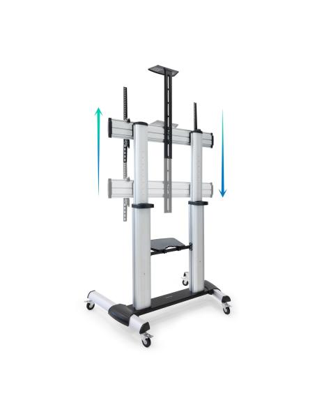SOPORTE DE SUELO CON RUEDA TV 60-100 ALUMINIO TOOQ FS20300M-B