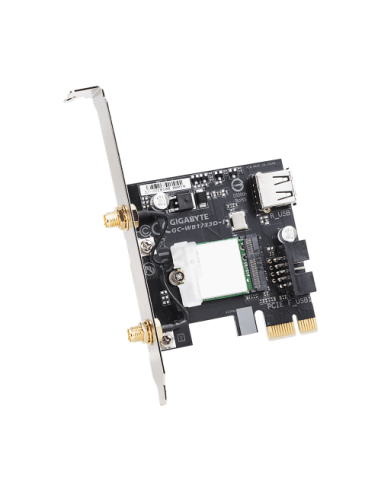 TARJETA DE RED WIRELESS GIGABYTE GC-WB1733D-I,AC 9260,PCI-E,WLAN/BT5.0,802.11AC,1733 MB/S