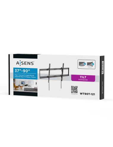 SOPORTE TV MONITOR ECO INCLINABLE 75KG DE 37-90 NEGRO AISENS WT90T-121