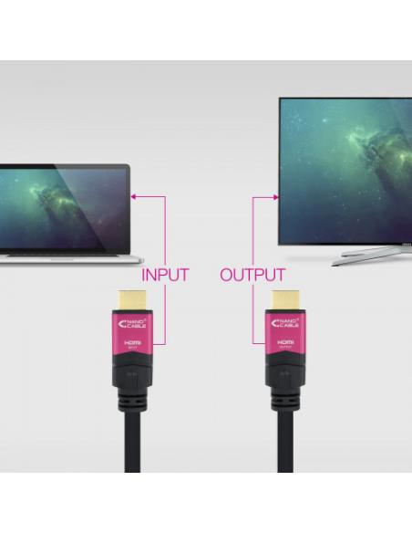 Nanocable 10.15.3730 cable HDMI 30 m HDMI tipo A (Estándar) Negro, Rosa
