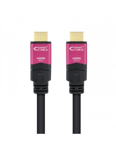 Nanocable 10.15.3720 cable HDMI 20 m HDMI tipo A (Estándar) Negro, Rosa