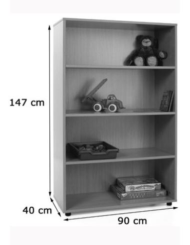 MUEBLE MEDIO ESTANTERÍA HAYA MOBEDUC 600301HP18