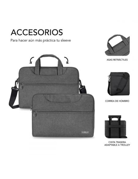SUBBLIM Funda Ordenador Business Laptop Sleeve 13,3-14" Grey