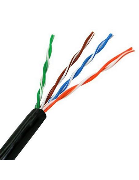 CABLE RED RJ45 CAT.5E UTP RIGIDO AWG24 EXTERIOR 305M AISENS NEGRO A133-0213