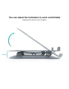 SOPORTE ELEVADOR ALUMINIO AJUSTABLE ERGON PORTATIL TOOQ TQLRS0012-AL-G 2