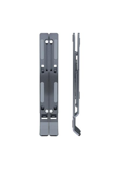SOPORTE ELEVADOR ALUMINIO PLEGABLE PORTATILES GRIS TOOQ TQLRS0035-AL-G