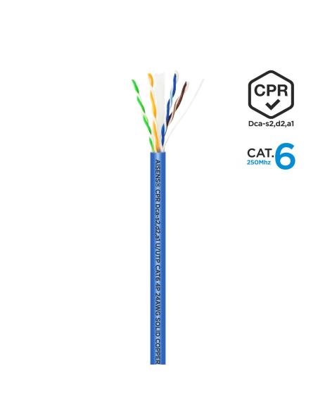 CABLE RED RJ45 LSZH CPR DCA CAT6 UTP AWG24 AZUL 100M AISENS A135-0662
