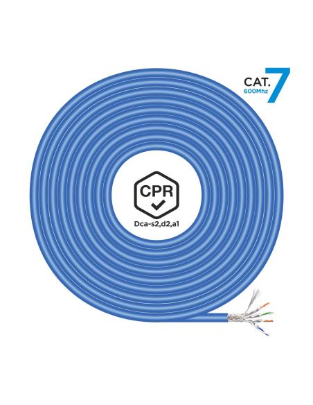 CABLE RED RJ45 LSZH CPR DCA CAT7 600 MHZ SFTP AWG23 AZUL 305M AISENS A146-0665
