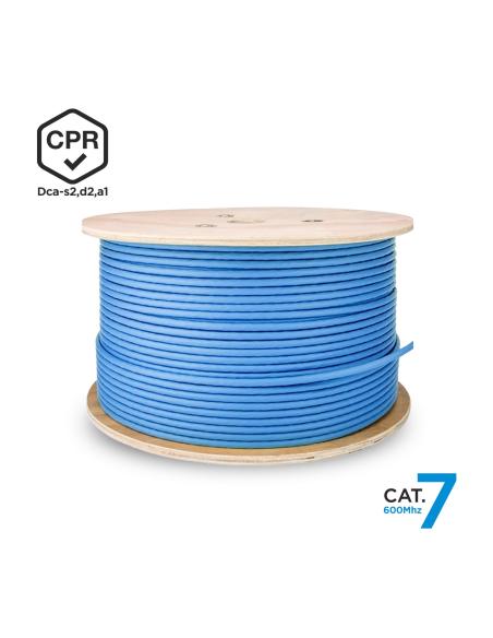 CABLE RED RJ45 LSZH CPR DCA CAT7 600 MHZ SFTP AWG23 AZUL 305M AISENS A146-0665