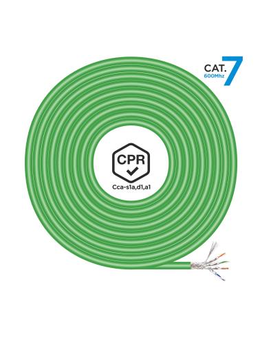CABLE RED RJ45 LSZH CPR CCA CAT7 600 MHZ SFTP AWG23 VERDE 305M AISENS A146-0667