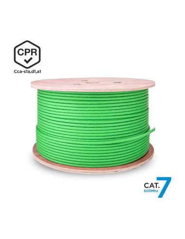CABLE RED RJ45 LSZH CPR CCA CAT7 600 MHZ SFTP AWG23 VERDE 305M AISENS A146-0667