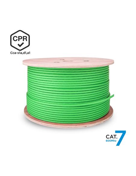 CABLE RED RJ45 LSZH CPR CCA CAT7 600 MHZ SFTP AWG23 VERDE 305M AISENS A146-0667
