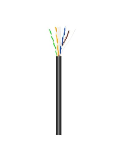 CABLE RED RJ45 CAT.6 UTP RIGIDO CCA AWG23 EXTERIOR NEGRO 100M AISENS A135-0675