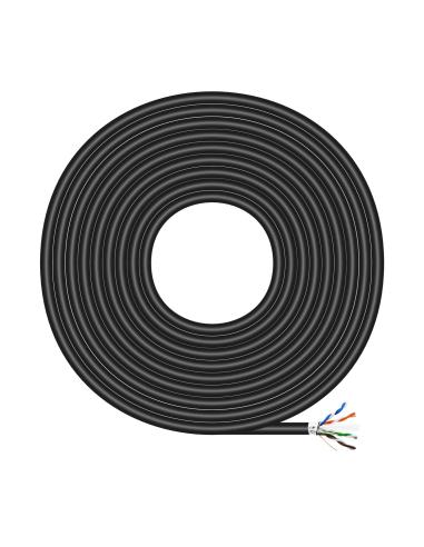 CABLE RED RJ45 CAT.6 FTP RIGIDO AWG24 EXTERIOR NEGRO 100M AISENS A135-0673