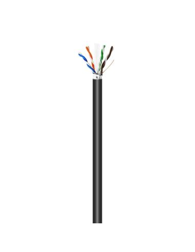 CABLE RED RJ45 CAT.6 FTP RIGIDO AWG24 EXTERIOR NEGRO 100M AISENS A135-0673