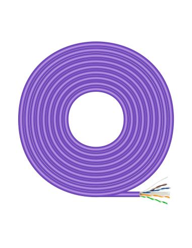 CABLE RJ45 LSZH CAT.6 UTP RIGID AWG23 CCA ALEACION VIOLETA 500M AISENS A135-0749
