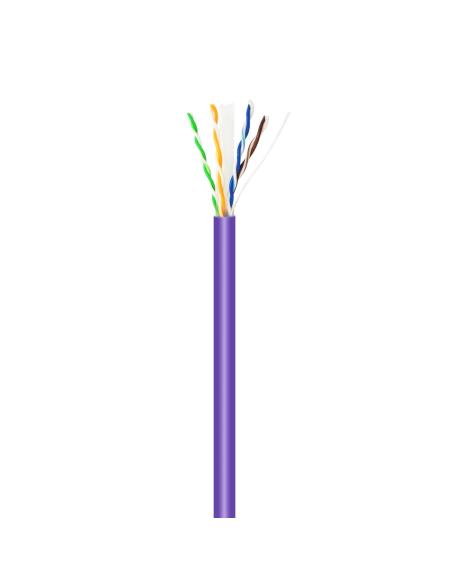 CABLE RJ45 LSZH CAT.6 UTP RIGID AWG23 CCA ALEACION VIOLETA 500M AISENS A135-0749