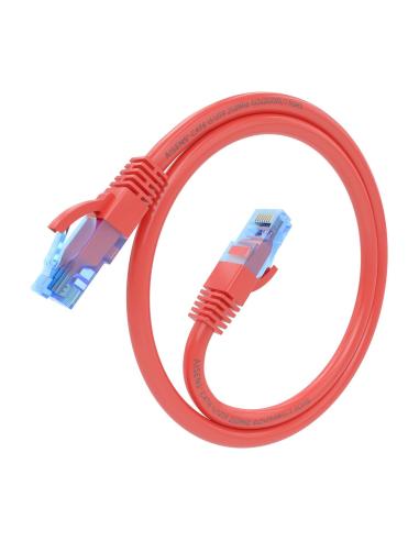 CABLE RED LATIGUILLO RJ45 CAT.6 UTP AWG26 CCA ROJO 30CM AISENS A135-0786