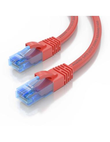 CABLE RED LATIGUILLO RJ45 CAT.6 UTP AWG26 CCA ROJO 30CM AISENS A135-0786