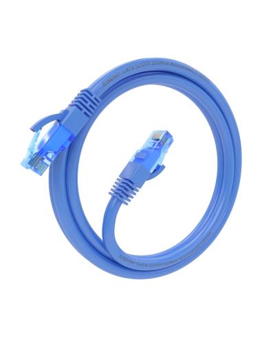 CABLE RED LATIGUILLO RJ45 CAT.6 UTP AWG26 CCA AZUL 1.0M AISENS A135-0799