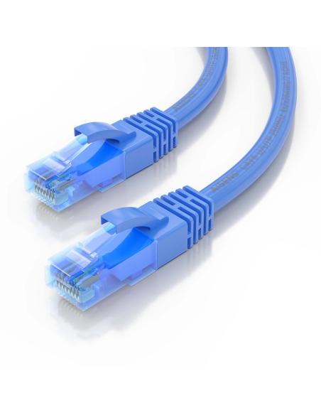 CABLE RED LATIGUILLO RJ45 CAT.6 UTP AWG26 CCA AZUL 2.0M AISENS A135-0801