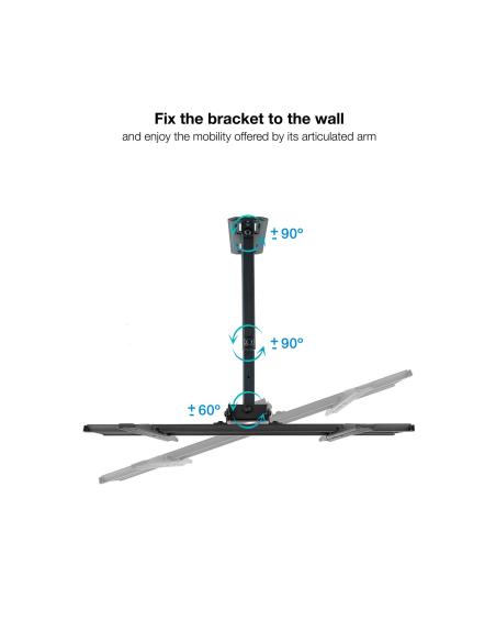 SOPORTE PARED PANTALLAS 32-55 GIRAINCLI NEGRO TOOQ LP7843TN-B