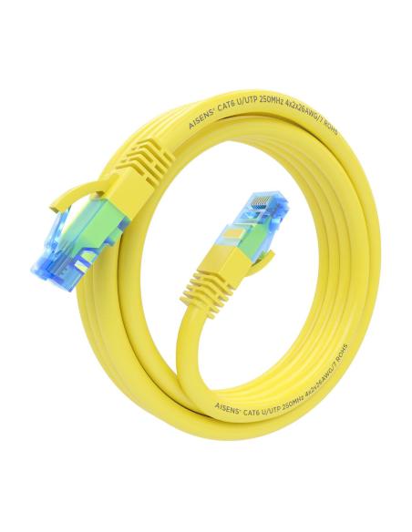 CABLE RED LATIGUILLO RJ45 CAT.6 UTP AWG26 CCA AMARILLO 3.0M AISENS A135-0836