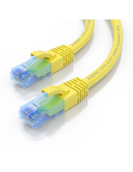 CABLE RED LATIGUILLO RJ45 CAT.6 UTP AWG26 CCA AMARILLO 3.0M AISENS A135-0836