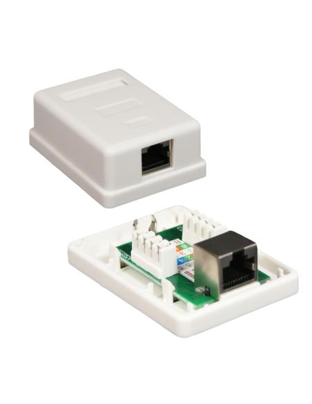 ROSETA DE SUPERFICIE PARA RJ45 CAT.6 FTP 1 TOMA BLANCONANOCABLE 10.21.1601