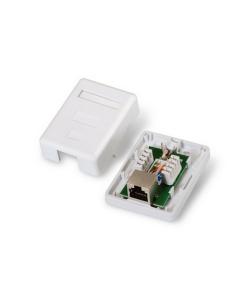 ROSETA DE SUPERFICIE PARA RJ45 CAT.6 FTP 1 TOMA BLANCONANOCABLE 10.21.1601 2